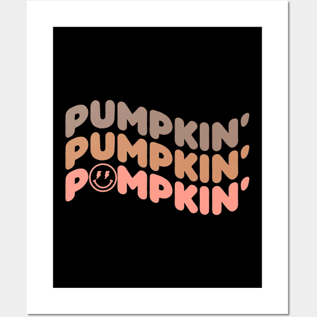 Donut Shop Pumpkin' Coffee Lovers, I Love Coffee Expresso Latte Pumpkin Spice Wall Art by SilverLake